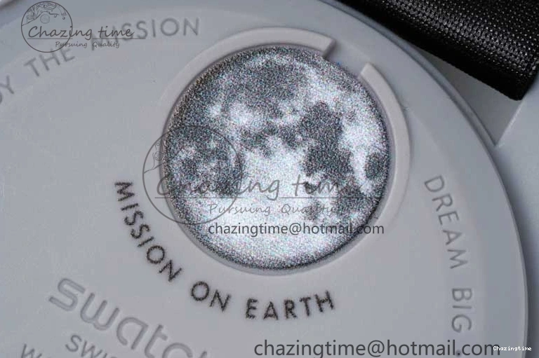 0128 Speedmaster Misson To The Moon 1:1 Best Edition Black Dial On Nylon Strap Quartz UrbanChic 7856